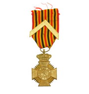 Belgium King Albert 1909-1934 Military Medal for Long Service Antique
