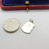 Sterling Silver and Enamel Castleton Travel Shield Charm Pendant Vintage c1970