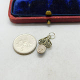 Sterling Silver Pretty Turquoise Drop Charm Pendant Vintage c1970