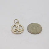 Sterling Silver Celtic Pattern Round Charm Pendant Vintage c1970
