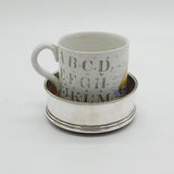 20th Century Sterling Silver & Turned Wood Bottle Coaster Vintage London