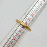 Gold On Sterling Silver Planished Flat Band Studio Ring Vintage c1970 Size M 1/2