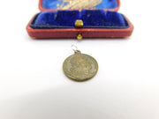 Base Metal Papal French Roman Catholic Medallion Charm Pendant Vintage c1970