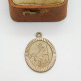 Sterling Silver St Christopher Oval Charm Pendant Vintage c1970