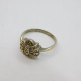 Sterling Silver Marcasite Art Deco Dress Ring Antique c1930 Size N 1/2