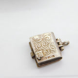 Sterling Silver Nuvo Holy Bible Charm Pendant Vintage c1970