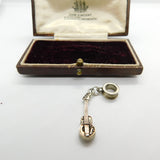 Sterling Silver Guitar Charm Pendant Vintage c1970