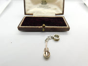 Sterling Silver Guitar Charm Pendant Vintage c1970