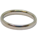 Sterling Silver Plain Narrow Band Wedding Ring Vintage c1970 Size M