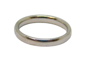 Sterling Silver Plain Narrow Band Wedding Ring Vintage c1970 Size M