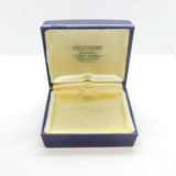 Antique Blue Faux Leather Jewellery Box 'Cozens of Taunton' Art Deco c1940