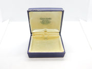 Antique Blue Faux Leather Jewellery Box 'Cozens of Taunton' Art Deco c1940