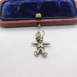 Sterling Silver Scarecrow Charm Pendant Vintage c1970