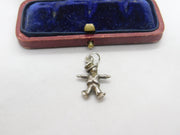 Sterling Silver Scarecrow Charm Pendant Vintage c1970