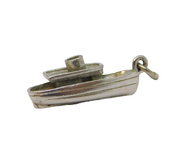 Sterling Silver Steam Ship Charm Pendant Vintage c1970s