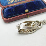 Sterling Silver Novelty Filigree Form Flip-Flop Charm Pendant Vintage c1960