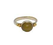 Sterling Silver Domed Cabochon Carnelian Agate Ring Vintage c1970 Size M 1/2