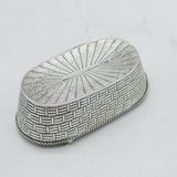 Victorian Sterling Silver Woven Form Fish Bones Basket Antique 1882 London