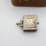 Sterling Silver Nuvo Holy Bible Charm Pendant Vintage c1970
