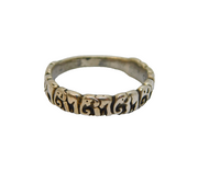 Sterling Silver Elephant Front Graduating Band Ring Vintage c1970 Size R 1/2