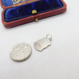 Sterling Silver & Enamel Stratford On Avon Crest Charm Pendant Vintage c1970