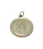 Sterling Silver St Christopher Travel Charm Pendant Vintage c1970