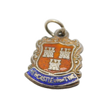 Sterling Silver Newcastle Upon Tyne Enamel Charm Pendant Vintage c1970