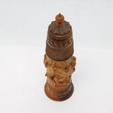 19th Century Carved Black Forest Wood Sewing Thread & Needle Case Antique