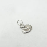 Sterling Silver Little Teddy Bear With Beach Ball Charm Vintage c1960