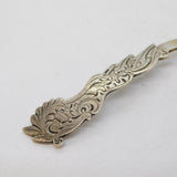 19th Century Dutch .934 Standard Silver Gilt Condiment Spoon Antique c1840