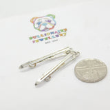 Pair Of Sterling Silver Skis Skiing Charm Pendant Vintage c1970