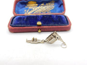 Sterling Silver Wedding Couple in the Church Charm Pendant Vintage c1970