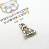 Sterling Silver 'Speak No Evil' Monkey Charm Pendant Vintage c1970