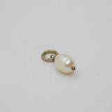 Sterling Silver Pearlescent Bead Drop Charm Pendant Modern c2000s