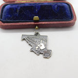 Sterling Silver State of Maryland USA Charm Pendant Vintage c1970