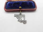 Sterling Silver State of Maryland USA Charm Pendant Vintage c1970