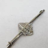 Scottish Sterling Silver Viking Ship Bar Brooch Vintage c1950 GP&S