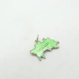 Sterling Silver & Green Enamel Jersey National Charm By TLM Vintage c1970