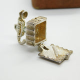 Sterling Silver Old Fashioned Telephone Charm Pendant Vintage c1970