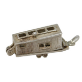 Sterling Silver Alpine Train Carriage Charm Pendant Vintage c1970