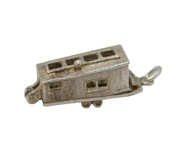 Sterling Silver Alpine Train Carriage Charm Pendant Vintage c1970