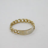 Sterling Silver Flat Curb Style Identity Band Ring Vintage 1977 Size O