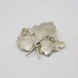 Sterling Silver Charles Reis Brushed Maple Leaf Form Brooch Pin Vintage c1950