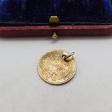 Queen Victoria Sterling Silver Maundy Fourpence Coin Fob Charm 1865 Antique