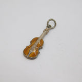 Sterling Silver Enamelled Cello Charm Pendant Vintage c1970