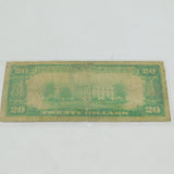 USA First National Bank of Marietta Twenty Dollar Banknote Antique 1929