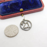 Sterling Silver 21st Birthday Charm Pendant Vintage c1970