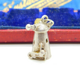 Sterling Silver Gun Turret Charm Pendant Vintage c1970