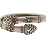 Victorian Sterling Silver Etruscan Style Bangle Bracelet Antique c1860