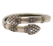 Victorian Sterling Silver Etruscan Style Bangle Bracelet Antique c1860
